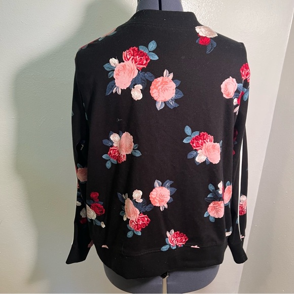Torrid Black Floral Zipper Jacket 3X - Picture 8 of 11